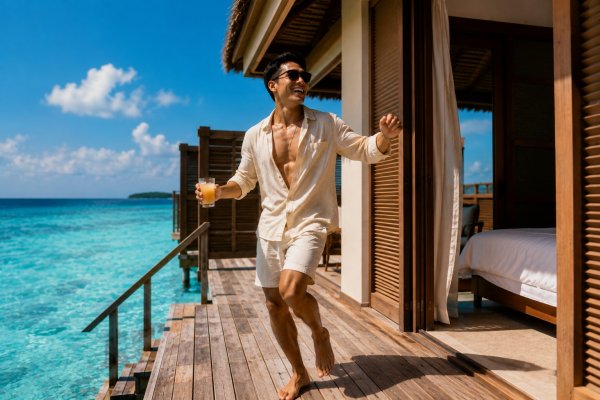Кулер с алкоголем прямо в номере: RIU Maldives!