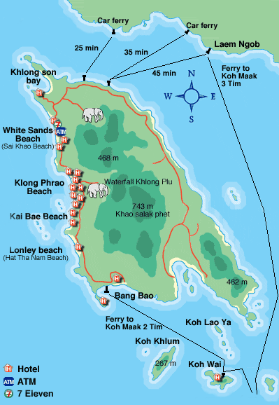 карта Ко Чанга